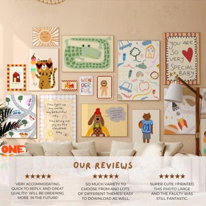 Bundle of +1250 Nursery Prints, Kids Room Wall Art, Baby Room Decor, Playful Animal Prints, Eclectic Nursery Wall Art, Educational Prints image 2