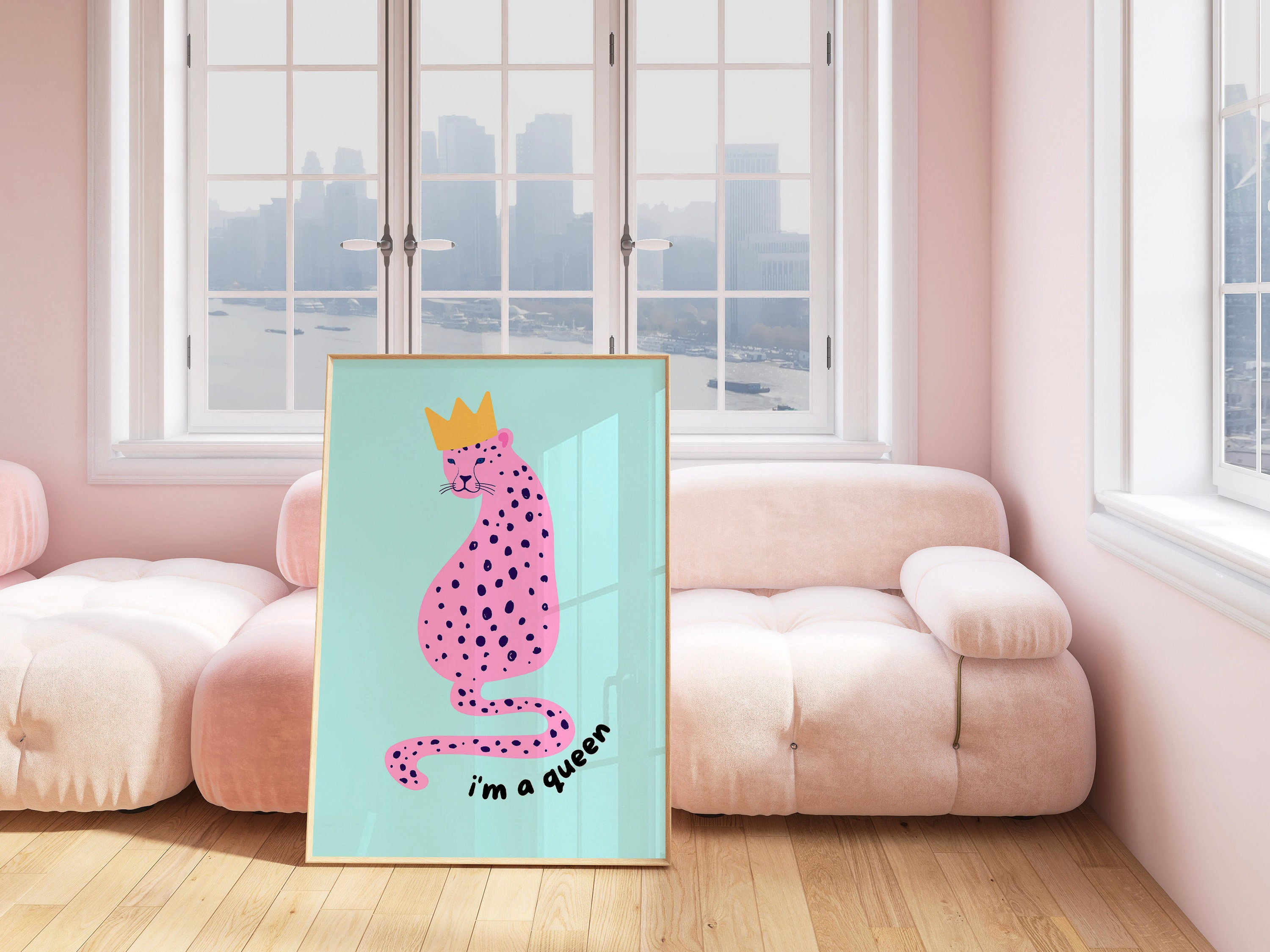 Sparkly Pink Leopard Print Decor For Teen Girls Table Lamp