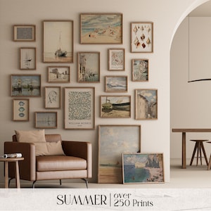 Vintage Sommer Drucke Bündel - Retro digitale Kunst, Küsten maritimes tropisches Dekor - 800 antike Grafiken, sofortiger Download Wandkunst
