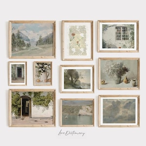 vintage mediterranean wall art, set of 10 prints, mediterranean decor, coastal wall art, gallery wall art,Mediterranean Print,digital prints