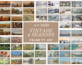 1600+ Vintage Art for Samsung Frame TV, Seasonal Oil Painting (Digital)