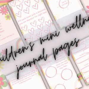 6 page children&#39;s wellness journal