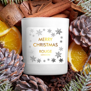 Candle Gift - Merry Christmas - Cinnamon, Clove, Citrus & Pine Luxury Scented Candle