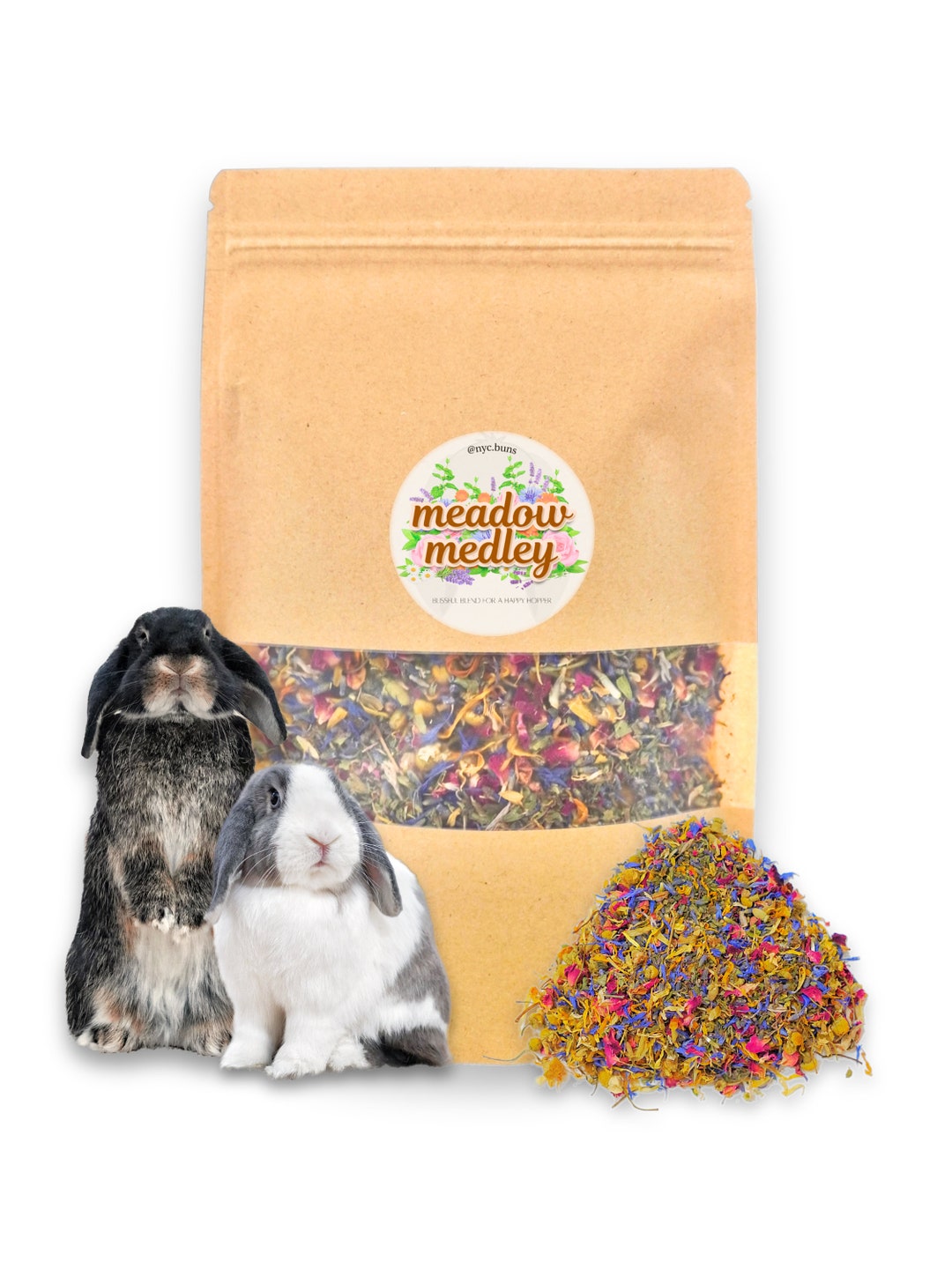 Curated visual reference: Visual Reference: Meadow Medley Herbal Blend For Rabbit Hay Blissful Digestive Support