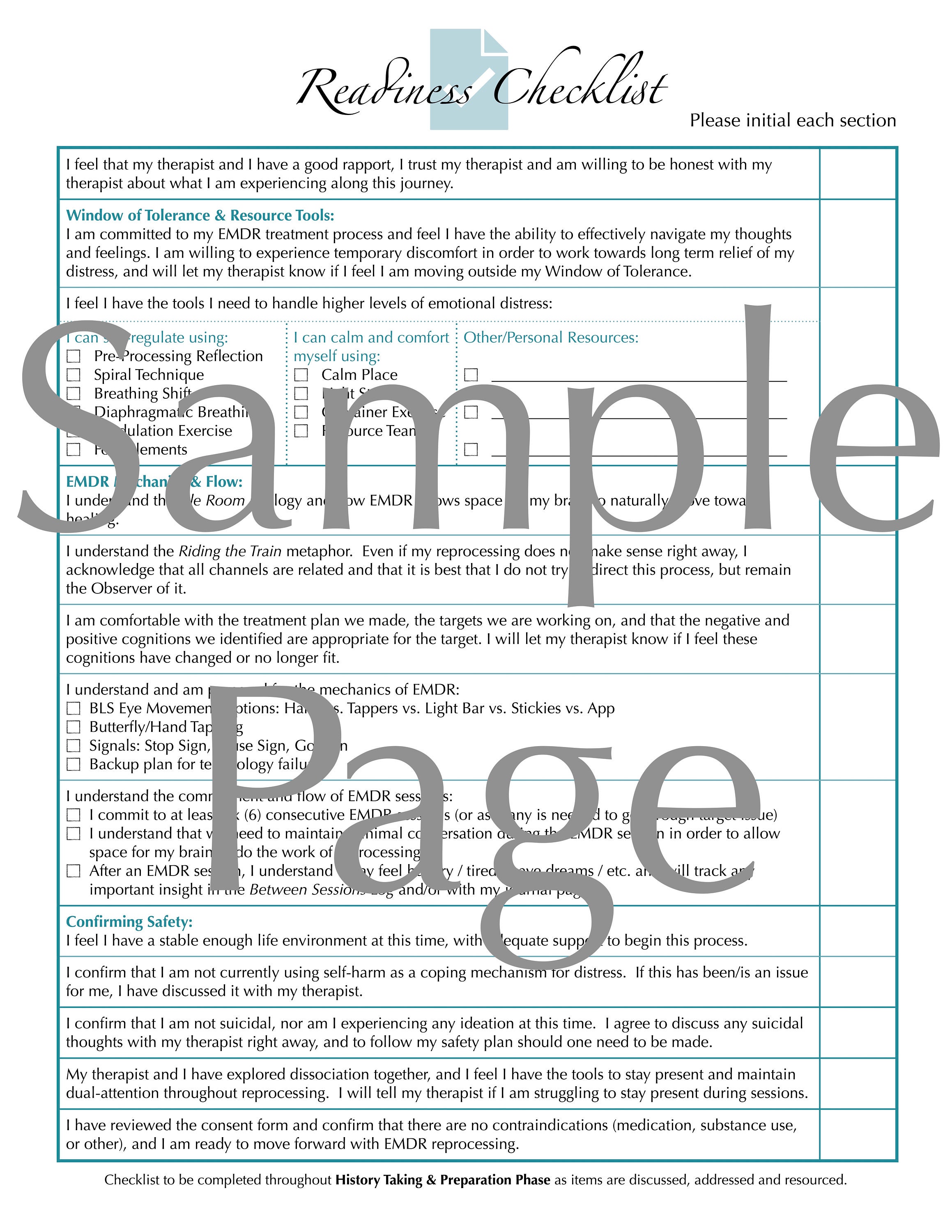 EMDR therapy patient writing in a journal during a session