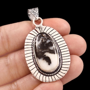 Natural Buffalo Turquoise Pendant, Handmade Pendant,Gemstone Pendant,925 Sterling Silver Pendant,Gift For Her/Him, Anniversary Gift
