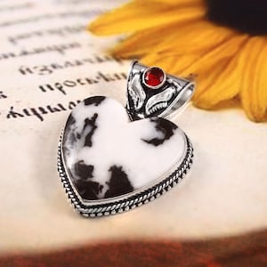 Natural Buffalo Turquoise Pendant, Handmade Pendant, Heart Gemstone Pendant, 925 Sterling Silver Pendant, Gift For Her/Him, Anniversary Gift