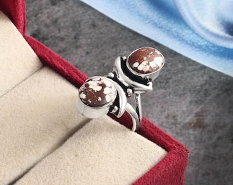 Natural wild horse ring, statement ring, gemstone ring, 925 sterling silver ring, handmade ring, gift for her/him, anniversary gift
