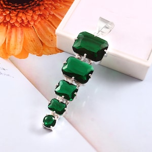Green Tourmaline Pendant, Handmade Pendant, 925 Sterling Silver Pendant, Gift For Her/Him, Anniversary Gift, Gemstone Pendant, Birthday Gift