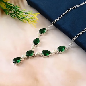 Tourmaline necklace, handmade necklace, gemstone necklace, 925 sterling silver necklace, gift for women, wedding gift, necklace for women