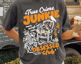 Spooky Bookish Comfort Colors® T-shirt, True Crime Sweatshirt, Mystery Book Club Shirt