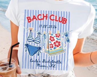 Bach Club T-shirt, Bachelorette Trip 2026 Shirt, Custom Bachelorette Party Shirt, Beach Bach Weekend Tshirt, Coastal Bride Tribe Tee