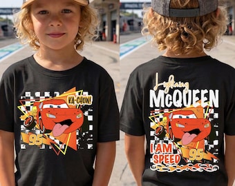 McQueen Shirt, Disney Lightning McQueen Tee, Retro McQueen T-Shirt, Disney Kids Cars Shirt, Disney Pixar Car Tee, WDW Cars Shirt