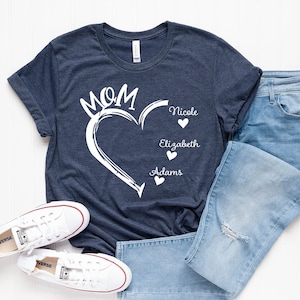 Personalized Mom Shirt With Kids Names, Custom Mama Shirt, Gift Shirt For Mom, Mother's Day Shirt