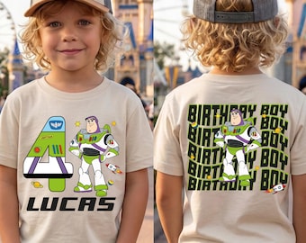 Buzz Lightyear Birthday Shirt, Disney Toy Story Birthday Boy T-Shirt, Toy Story Toddler Birthday Party Tee, Custom Kids Birthday Shirt