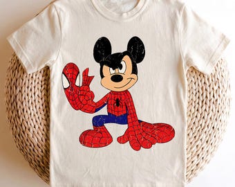 Musse Pigg Spider-tröja, Disney Spiderman-tröja, Disneyland Spider-tröja för barn, Marvel Spider-tröja för pojkar