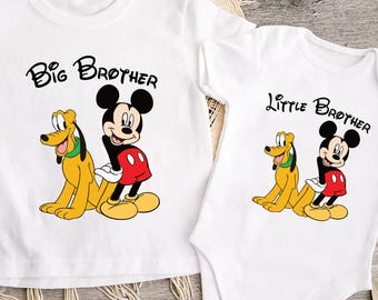 Koszulka dla rodzeństwa Pluto, Koszulka dla starszego brata i młodszego brata, Koszulki pasujące do brata, Koszulka dla rodzinnej wycieczki, Koszulka dla młodszego brata