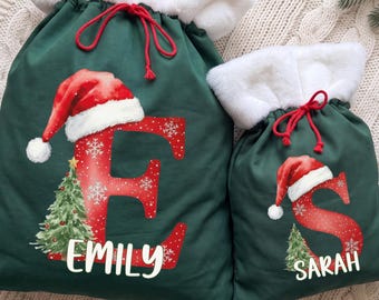 Personalized Santa Sack, Custom Christmas Gift Bag for Kids, Holiday Christmas Bag