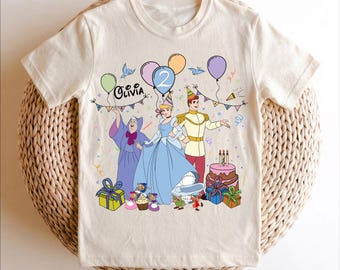 Cinderella Birthday Girl Shirt, Custom Cinderella Birthday Tee,  Princess Birthday T-Shirt,  Birthday Princess Sweatshirt