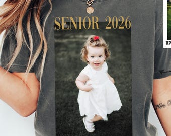 Koszulka dla absolwentów Comfort Colors, koszulka retro na imprezę ukończenia szkoły, spersonalizowana koszulka ze zdjęciem absolwenta, spersonalizowana koszulka ze zdjęciem absolwenta, koszulka dla absolwenta szkoły średniej