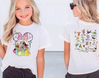 Maglietta Principessa Disney, Maglietta Biancaneve, Maglietta Cenerentola, Maglietta Sirenetta, Felpa Rapunzel, Maglietta per bambine Disney, Maglietta Magic Kingdom