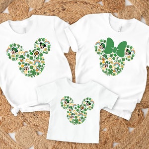 Disney St Patrick's Day Shirt, Disney Family Shirt, St Patrick's Day Minnie Shirt, Mickey St Patrick's Day Shirt, Disney 2024 Holiday Shirt