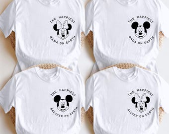 The Happiest Mom and Dad On Earth Shirt, Mama Dada Matching T-Shirt, Happiest Family Sweatshirt, Trip Tees