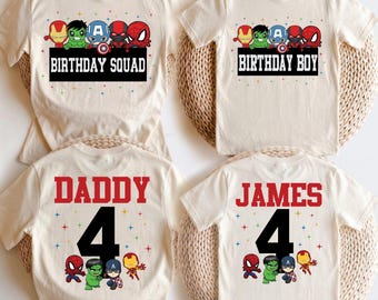 Avengers Birthday Shirt, Avengers Family Shirt, Custom Superhero Birthday Shirt,  Birthday Boy Tee, Captain America Birthday Shirt
