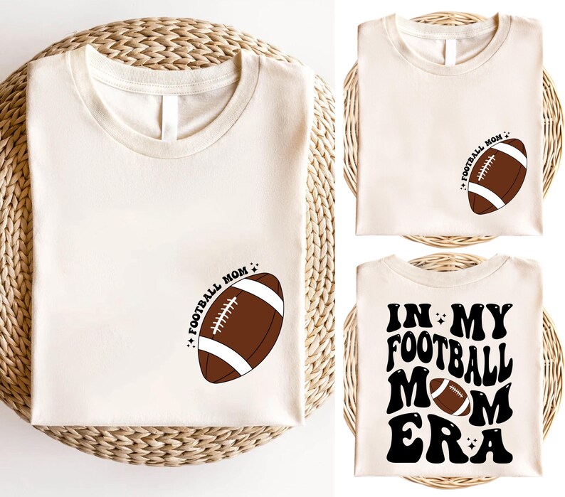 a t - shirt with a football on the front and a football on the back