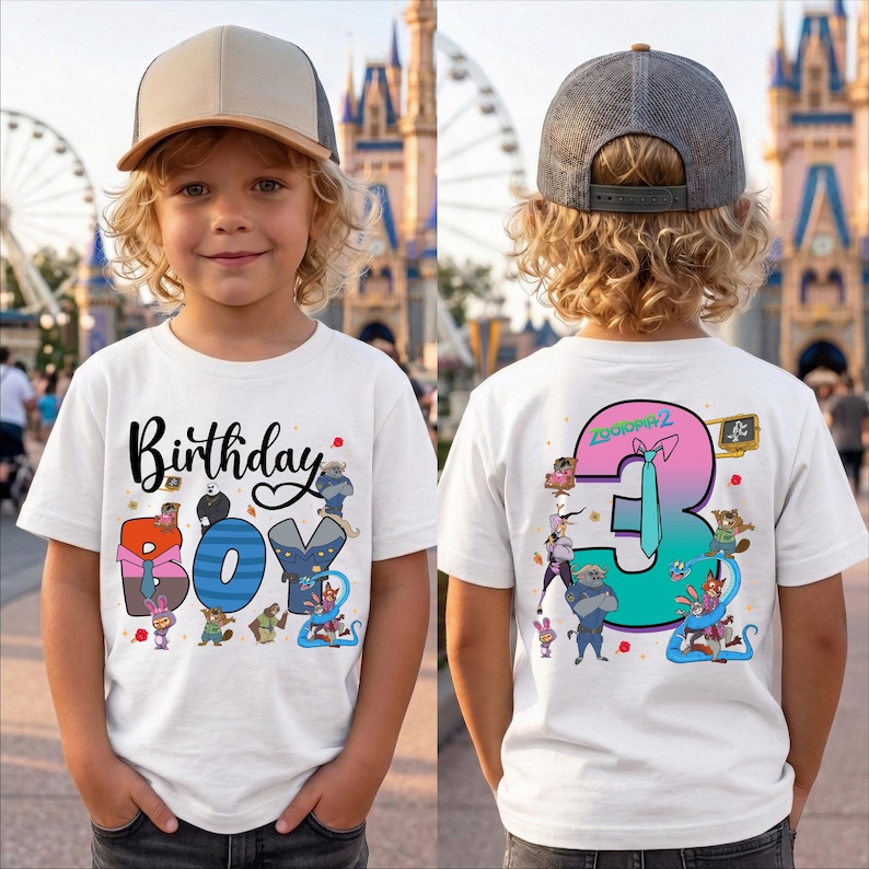 Zootopia 2 Birthday Boy T-shirt, Disney Family Birthday Matching Shirts, Birthday Party Sweater, Birthday Girl Mama Tee, Birthday Crew Tee