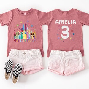 Disney Birthday Princess Shirt, Four Ever A Princess Tee, Disney 4th Birthday Girl Tee, Custom Princess Birthday Girl, Girls Fourth Birthday