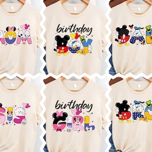 Magliette per la famiglia Disney, maglietta per il compleanno di Topolino, maglietta per la bambina del compleanno di Minnie, felpa con cappuccio personalizzata per il viaggio Disney, maglietta abbinata per mamma e papà Disney, regalo Disney