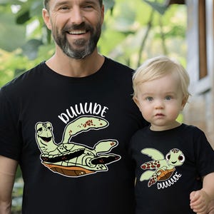 Disney Dude Lil Dude Shirt, Dad and Son Matching T-Shirt, Father&#39;s Day Gift Tee, New Daddy Sweatshirt, Disneyland Father and Daughter Tees