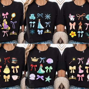 Princess Bow Shirt, Princess Matching Tees, Besties Tshirt, Girls Trip Shirts, Magic Trip Girl Tshirts