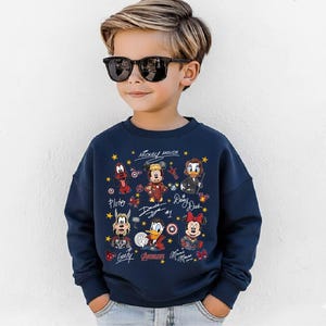 Mickey and Friends Avengers Sweatshirt, Disney Marvel Shirt, Iron Man Mickey Mouse Tee, Heroes Kids Hoodie, WDW Boys Shirt