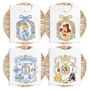 Coquette Princess Shirt, Disney Rapunzel Bow Sweatshirt, Cinderella T-Shirt, Little Mermaid Tee, Tiana Coquette Shirt, Princess Elsa Shirt