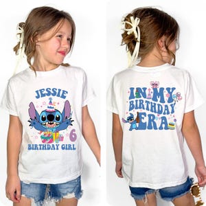 Stitich Birthday Girl Shirt,  Birthday Boy Tee,  Lilo  Kids Birthday T-Shirt,  Birthday Trip Gift,  Toddler Tee