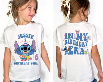Stitich Birthday Girl Shirt,  Birthday Boy Tee,  Lilo  Kids Birthday T-Shirt,  Birthday Trip Gift,  Toddler Tee