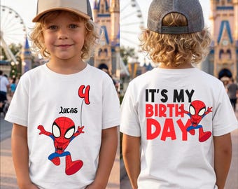 Spider Man Birthday Shirt, Superhero Birthday Boy T-Shirt, Spiderman Family Sweatshirt, Spider Birthday Party, Custom Toddler Birthday Tee