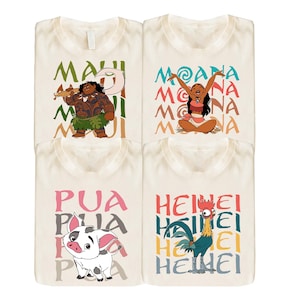 Disney Moana T-Shirt, Hei Hei and Pua Shirt, Maui Sweatshirt, Princess Moana Family Matching Tee, Disneyland Trip Shirt