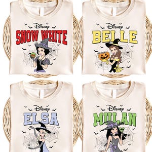 Disney Princess Halloween Shirt, Spooky Princess T-Shirt, Elsa Halloween Tee, Belle Disneyland Halloween Sweatshirt, Halloween Princess Tee