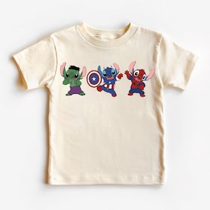 Stitch Superhero Shirt, Avengers T-Shirt, Disney Boy Shirt, Marvel Kids Shirt, The Hulk Shirt, Spiderman Shirt, Captain America Shirt, Stitch Dog Tee