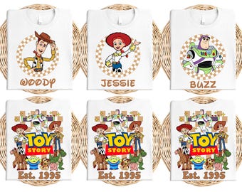 Chemise Toy Story Land, chemise Disney Pixar, chemise assortie Disneyland, chemise Disney Woody Jessie Buzz l'Éclair, t-shirt Vous avez un ami en moi