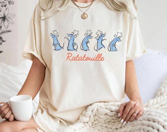Disney Chef Remy-tröja, Ratatouille-t-shirt, Lilla musen-kocktröja, Pixar Ratatouille Remy-tröja, Gusteaus lilla kock-tröja