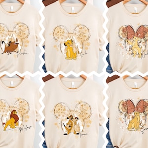 T-shirt Le Roi Lion, t-shirt Disney Animal Kingdom, chemise assortie Simba et Nala, chemise du zoo de Disneyland, chemise voyage en famille Disney, t-shirt Mufasa