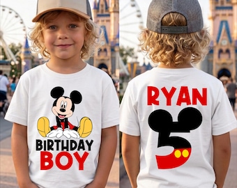 Koszulka urodzinowa dla chłopca, koszulka urodzinowa dla myszy, spersonalizowana koszulka urodzinowa, bluza na wycieczkę urodzinową, bluza urodzinowa dla malucha