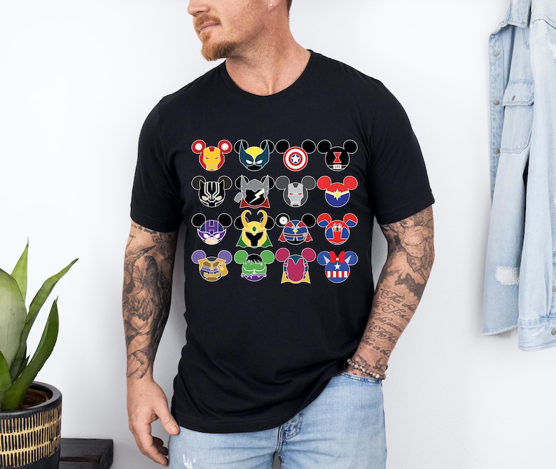 Avengers Disney Shirt, Mickey Marvel Tee, Avengers Superheroes Sweatshirt, Captain America Gift, Iron Man Tee, Mickey Head Spiderman TShirt