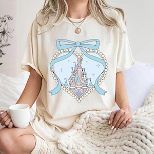 Disney Coquette Shirt, Magical Castle Sweatshirt, Magic Kingdom Tee, Disneyland Girls Trip T-Shirt, Castle Coquette Bow Shirt