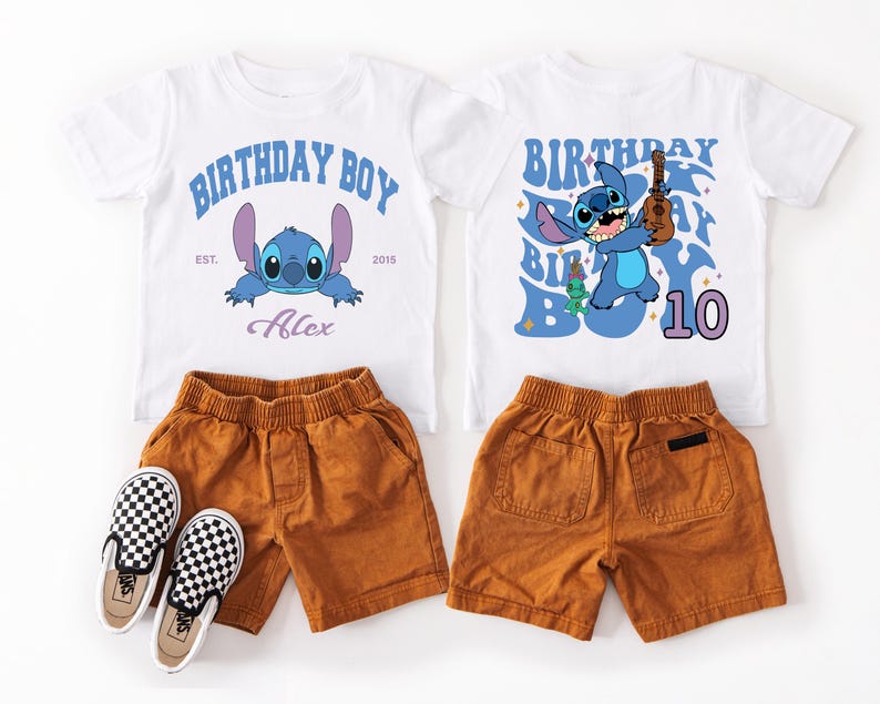 Stitch Birthday Boy Shirt, Disney Custom Birthday T-shirt, Stitch Toddler Birthday Sweatshirt, Stitch Party Gift Tee