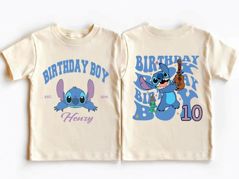 Stitch Birthday Boy Shirt, Disney Custom Birthday T-shirt, Stitch Toddler Birthday Sweatshirt, Stitch Party Gift Tee